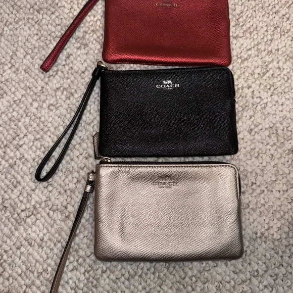 Coach Women's Wristlet Trio - Red, Black, and Gold - Picture 4 of 5